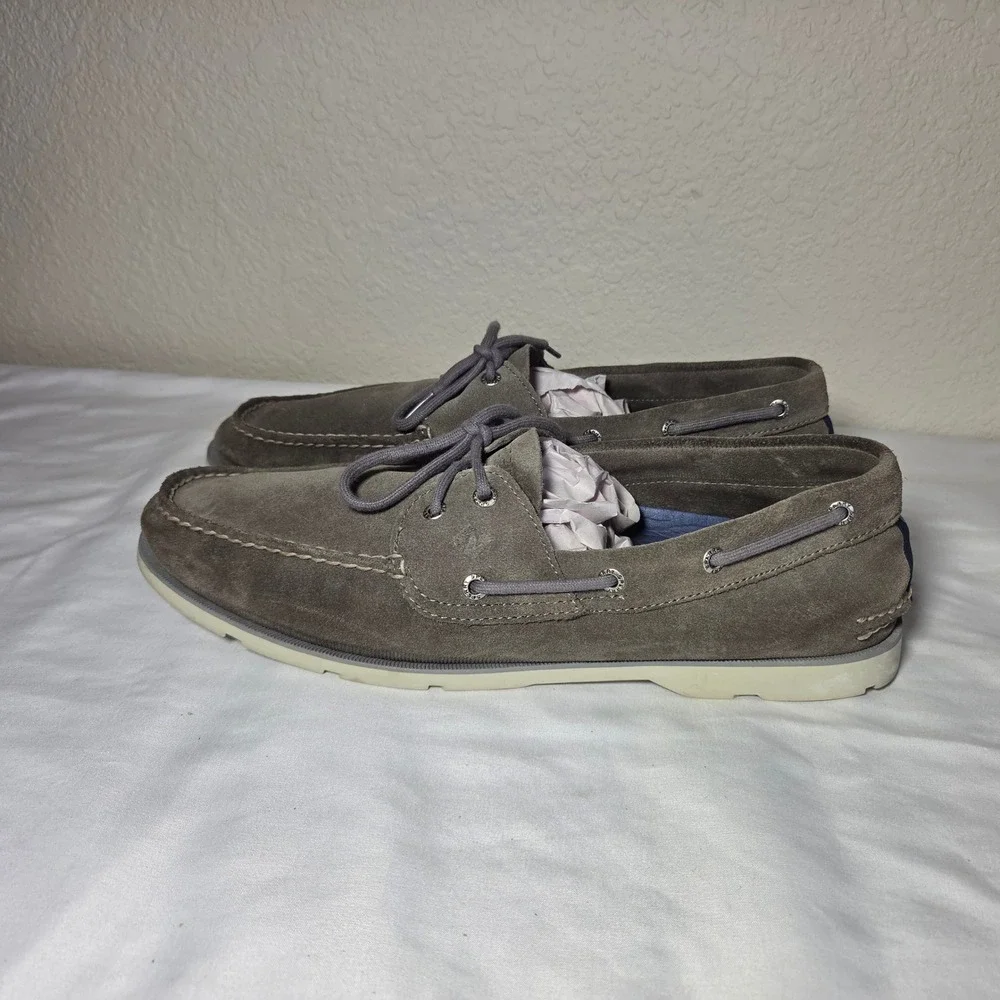 Sperry Top-Sider Mens 13M Grey Suede Boat Shoes Loafers 0199208